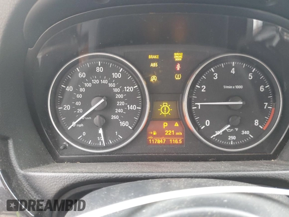 2008 BMW 3 Series 328i with VIN WBAWB33598P132378, listed as a Copart auction lot 50584275 with 117,847 mi miles and Salvage Title. Bid and sale history available at carsss.com. Image 9.