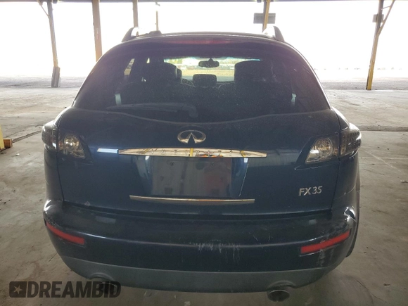 2005 Infiniti FX35 with VIN JNRAS08UX5X103477, listed as a Copart auction lot 72654224 with 97,898 mi miles and Salvage Title. Bid and sale history available at carsss.com. Image 6.