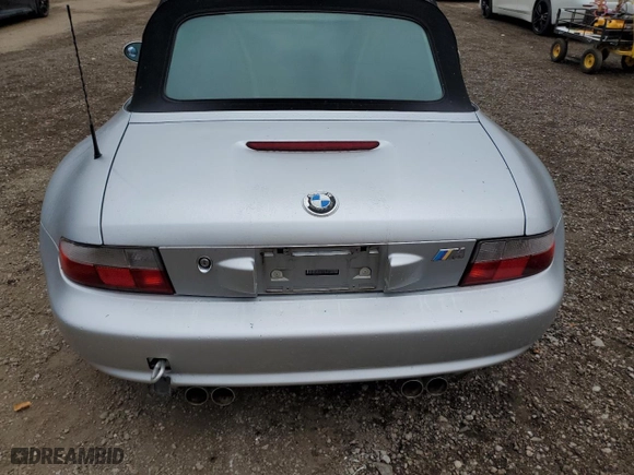 2000 BMW Z3 M 3.2L with VIN WBSCK9346YLC93385, listed as a Copart auction lot 77969304 with 90,986 mi miles and Salvage Title. Bid and sale history available at carsss.com. Image 6.