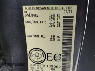 2011 Nissan Altima 2.5 S with VIN 1N4AL2EP7BC139062, listed as a Copart auction lot 50128085 with 271,567 mi miles and Salvage Title. Bid and sale history available at carsss.com. Image 13.