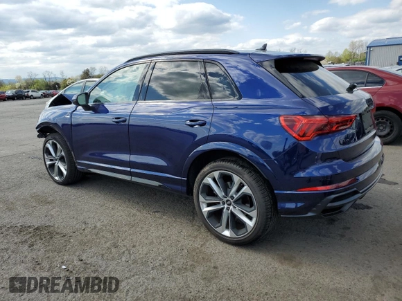 2022 Audi Q3 S line Premium Plus with VIN WA1EECF34N1019740, listed as a Copart auction lot 48642243 with 15,300 mi miles. Bid and sale history available at carsss.com. Image 2.