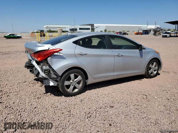2013 Hyundai Elantra Limited with VIN 5NPDH4AE6DH225043, listed as a Copart auction lot 52006435 with 127,169 mi miles and Salvage Title. Bid and sale history available at DreamBid. Image 3.