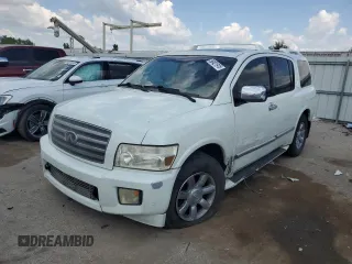 2004 Infiniti QX56 z VIN 5N3AA08C64N805965, wystawiony jako Copart lot #56421915 z przebiegiem 178 800 mil mil oraz Szkoda całkowita • Salvage title. Historia ofert i sprzedaży dostępna na DreamBid. Obrazek 1.