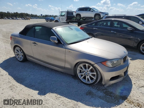 2013 BMW 1 Series 135i with VIN WBAUN7C52DVM26880, listed as a Copart auction lot 77858684 with 0 mi miles and Salvage Title. Bid and sale history available at carsss.com. Image 4.