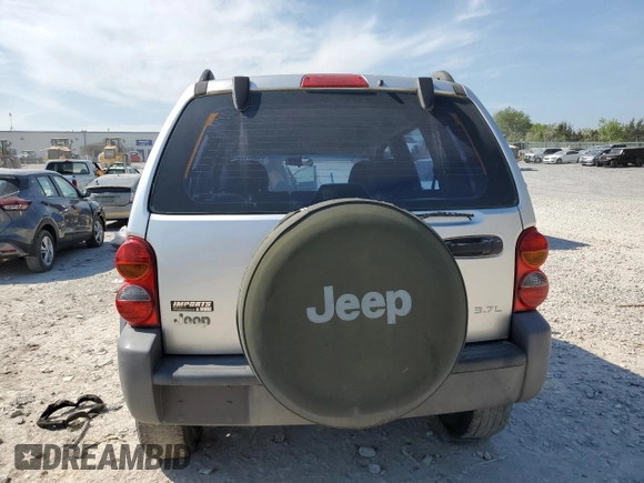 2003 Jeep Liberty Sport with VIN 1J4GK48K73W725175, listed as a Copart auction lot 53801155 with 104,727 mi miles and Salvage Title. Bid and sale history available at DreamBid. Image 6.