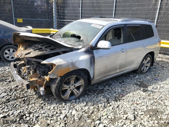 2009 Toyota Highlander Sport with VIN JTEES43A192132256, listed as a Copart auction lot 48554795 with 0 mi miles and Salvage Title. Bid and sale history available at carsss.com. Image 1.