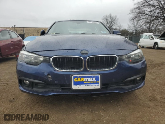 2017 BMW 3 Series 320i with VIN WBA8E1G53HNU13439, listed as a Copart auction lot 47745005 with 35,334 mi miles and Salvage Title. Bid and sale history available at carsss.com. Image 5.