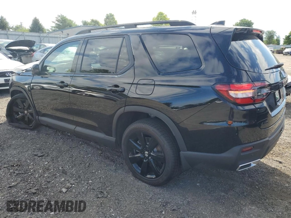 2025 Honda Pilot Black Edition with VIN 5FNYG1H98SB007175, listed as a Copart auction lot 62543534 with 1,974 mi miles and Salvage Title. Bid and sale history available at carsss.com. Image 2.