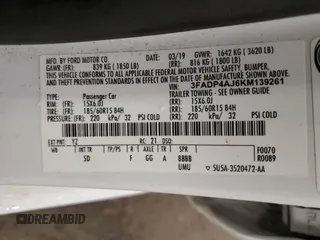 2019 Ford Fiesta S with VIN 3FADP4AJ6KM139261, listed as a Copart auction lot 54833415 with 74,111 mi miles and Non repairable. Bid and sale history available at DreamBid. Image 13.