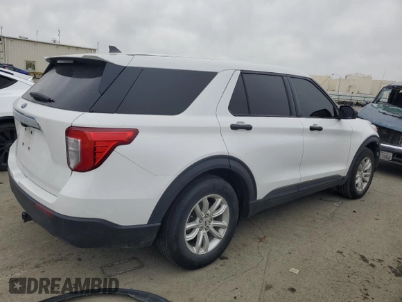 2021 Ford Explorer with VIN 1FMSK7BH8MGB17848, listed as a Copart auction lot 44960705 with 45,305 mi miles and Salvage Title. Bid and sale history available at carsss.com. Image 3.