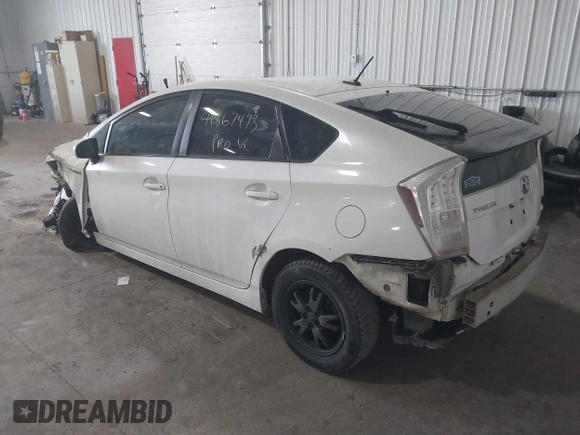 2011 Toyota Prius I with VIN JTDKN3DU1B0270303, listed as a IAAI auction lot 41367473 with 1 mi miles. Bid and sale history available at carsss.com. Image 3.