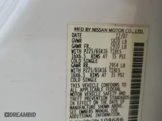 2008 Nissan Quest with VIN 5N1BV28U78N108686, listed as a Copart auction lot 74558294 with 120,697 mi miles and Clean Title. Bid and sale history available at carsss.com. Image 13.