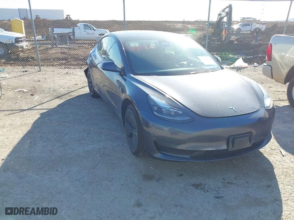 2023 Tesla Model 3 with VIN 5YJ3E1EA3PF678825, listed as a IAAI auction lot 41283153 with 8,607 mi miles. Bid and sale history available at carsss.com. Image 1.