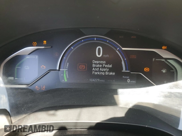 2019 Honda Clarity Plug-In Hybrid with VIN JHMZC5F18KC003210, listed as a Copart auction lot 68538854 with 104,229 mi miles and Salvage Title. Bid and sale history available at carsss.com. Image 9.