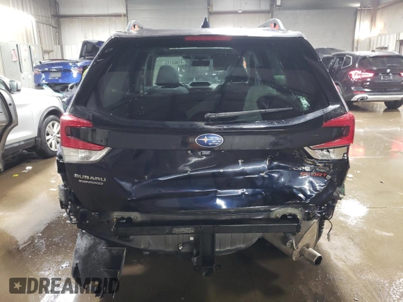 2022 Subaru Forester Sport with VIN JF2SKAJCXNH490930, listed as a Copart auction lot 45972435 with 39,637 mi miles and Salvage Title. Bid and sale history available at carsss.com. Image 6.