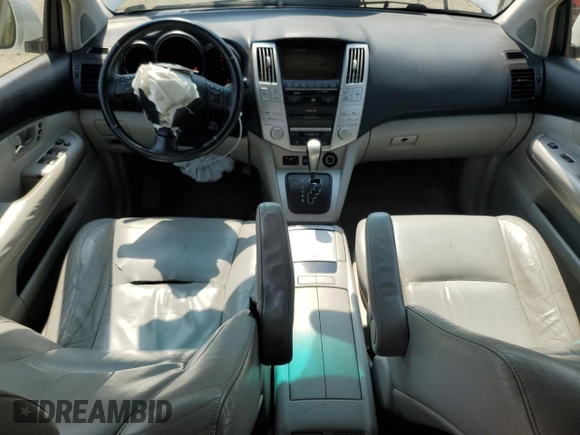 2006 Lexus RX 400h with VIN JTJHW31U660026841, listed as a Copart auction lot 60598935 with 185,947 mi miles and Salvage title. Bid and sale history available at DreamBid. Image 8.