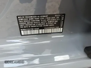 2023 Volkswagen GTI SE с VIN WVWRA7CD1PW178566, выставлен на аукционе Copart как лот 58741305 с пробегом 32 801 миль миль и Списание • Salvage title. История ставок и продаж доступна на DreamBid. Изображение 12.