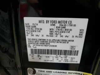 2014 Ford F-150 XL with VIN 1FTFW1ET9EFC03930, listed as a Copart auction lot 51215465 with 132,063 mi miles and Salvage Title. Bid and sale history available at carsss.com. Image 12.
