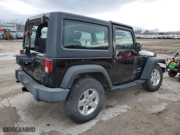 2014 Jeep Wrangler Sport with VIN 1C4AJWAG6EL212505, listed as a Copart auction lot 53093095 with 124,147 mi miles and Clean Title. Bid and sale history available at carsss.com. Image 3.