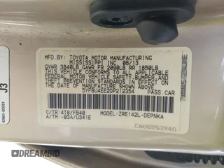 2013 Toyota Corolla L with VIN 5YFBU4EE2DP212354, listed as a IAAI auction lot 42023008 with 193,833 mi miles and . Bid and sale history available at DreamBid. Image 9.