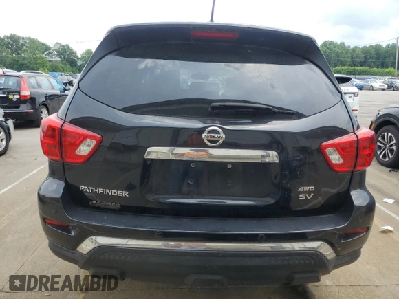 2018 Nissan Pathfinder SV with VIN 5N1DR2MM2JC625673, listed as a Copart auction lot 60851035 with 120,790 mi miles and Salvage title. Bid and sale history available at DreamBid. Image 6.