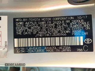 2018 Toyota Camry LE z VIN JTNB11HK7J3045966, wystawiony jako IAAI lot #42069246 z przebiegiem 138 960 mil mil oraz . Historia ofert i sprzedaży dostępna na DreamBid. Obrazek 9.