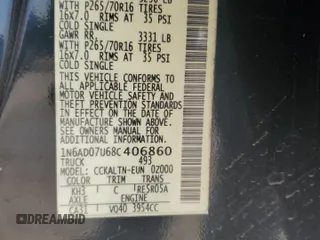 2008 Nissan Frontier Nismo z VIN 1N6AD07U68C406860, wystawiony jako Copart lot #46254245 z przebiegiem 215 190 mil mil oraz Szkoda całkowita • Salvage title. Historia ofert i sprzedaży dostępna na DreamBid. Obrazek 12.