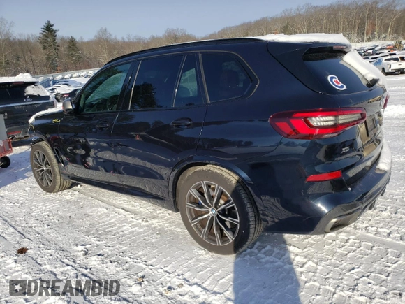 2021 BMW X5 M50i with VIN 5UXJU4C0XM9F65869, listed as a Copart auction lot 41585305 with 41,994 mi miles and Salvage Title. Bid and sale history available at carsss.com. Image 2.
