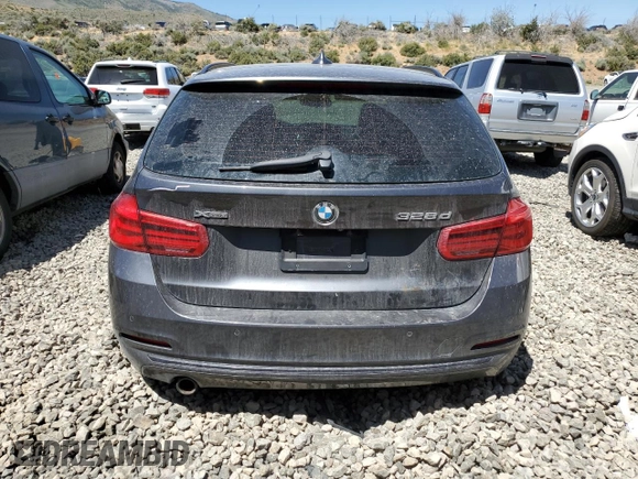 2017 BMW 3 Series 328d xDrive with VIN WBA8J1C35HA018332, listed as a Copart auction lot 56488104 with 98,741 mi miles and Salvage title. Bid and sale history available at DreamBid. Image 6.