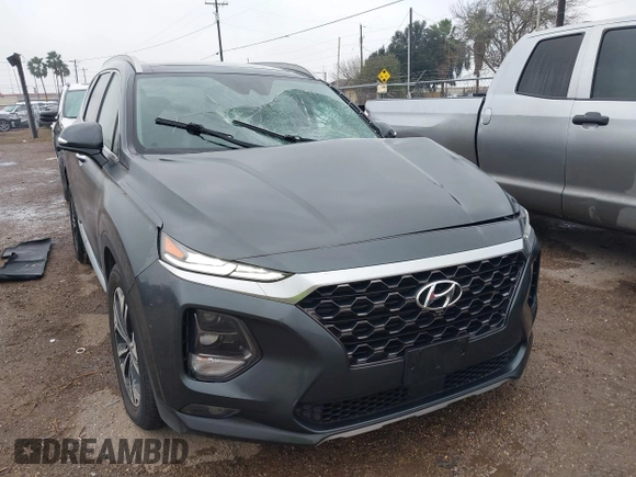 2019 Hyundai Santa Fe Ultimate with VIN 5NMS53AA9KH055620, listed as a IAAI auction lot 41623851 with 39,717 mi miles. Bid and sale history available at carsss.com. Image 1.
