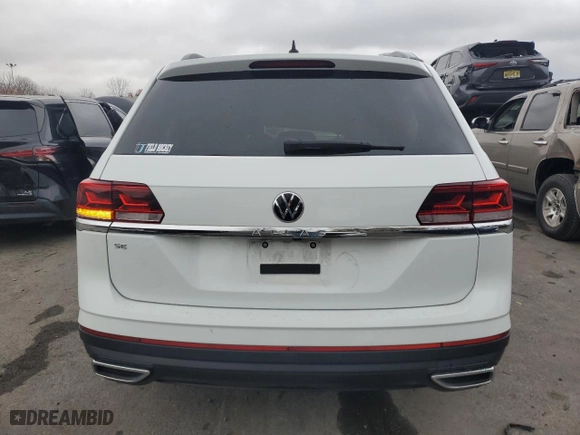 2022 Volkswagen Atlas 2.0T SE with VIN 1V2DP2CA1NC508415, listed as a Copart auction lot 81522264 with 76,624 mi miles and Salvage Title. Bid and sale history available at carsss.com. Image 6.