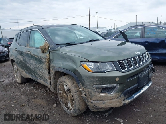 2020 Jeep Compass Limited with VIN 3C4NJDCBXLT123657, listed as a IAAI auction lot 42004527 with 99,669 mi miles and . Bid and sale history available at DreamBid. Image 1.