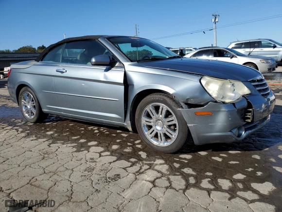 2008 Chrysler Sebring Limited with VIN 1C3LC65M98N193724, listed as a Copart auction lot 75231124 with 186,389 mi miles and Salvage Title. Bid and sale history available at carsss.com. Image 4.