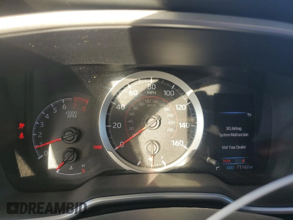 2019 Toyota Corolla Hatchback SE with VIN JTNK4RBE9K3055246, listed as a Copart auction lot 42564535 with 71,167 mi miles and Salvage Title. Bid and sale history available at carsss.com. Image 9.
