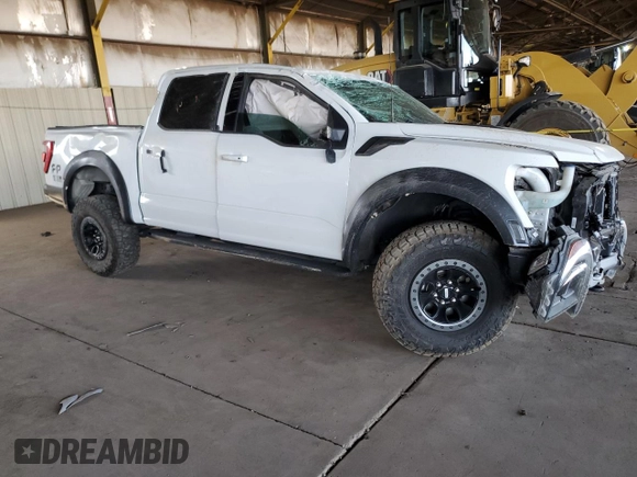 2021 Ford F-150 Raptor with VIN 1FTFW1RG9MFC63847, listed as a Copart auction lot 46291325 with 53,064 mi miles and Salvage Title. Bid and sale history available at carsss.com. Image 4.
