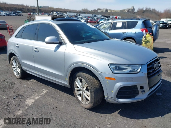 2016 Audi Q3 Premium Plus with VIN WA1EFCFS1GR016996, listed as a IAAI auction lot 41942380 with 90,852 mi miles and . Bid and sale history available at DreamBid. Image 1.