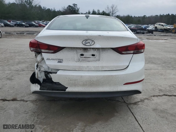 2017 Hyundai Elantra SE with VIN 5NPD74LF7HH079959, listed as a Copart auction lot 45161265 with 128,967 mi miles and Salvage Title. Bid and sale history available at carsss.com. Image 6.