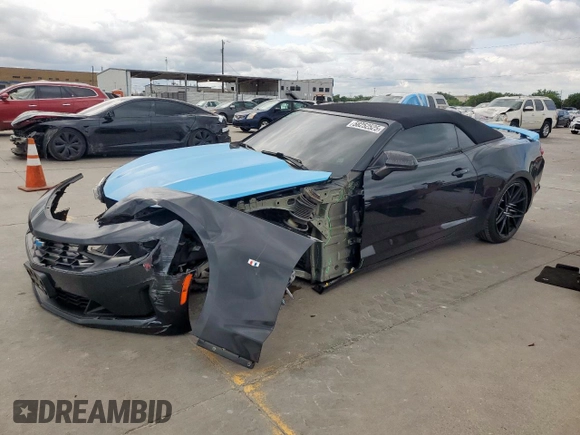 2019 Chevrolet Camaro 1LT with VIN 1G1FB3DS3K0132005, listed as a Copart auction lot 58252525 with 96,201 mi miles and Salvage title. Bid and sale history available at DreamBid. Image 1.