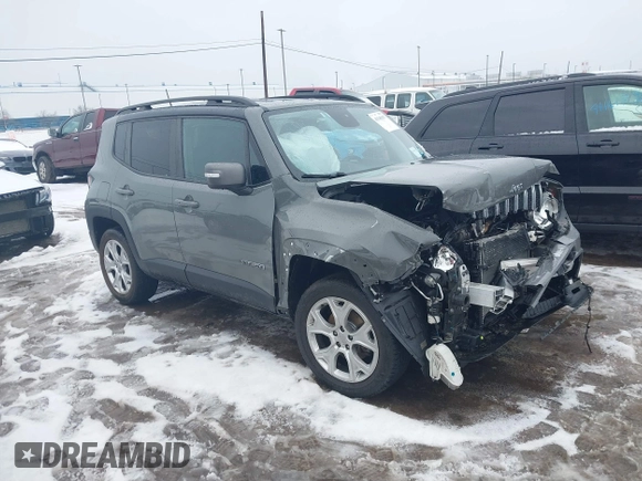 2020 Jeep Renegade Limited with VIN ZACNJBD11LPL74100, listed as a IAAI auction lot 41140117 with 45,067 mi miles and . Bid and sale history available at DreamBid. Image 1.