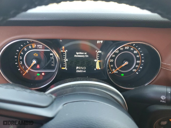 2021 Jeep Gladiator Willys with VIN 1C6HJTAG2ML553161, listed as a Copart auction lot 44647325 with 23,653 mi miles and Salvage Title. Bid and sale history available at carsss.com. Image 9.