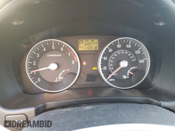 2006 Hyundai Accent GLS with VIN KMHCN46C86U047524, listed as a Copart auction lot 47071055 with 116,918 mi miles and Salvage Title. Bid and sale history available at carsss.com. Image 9.