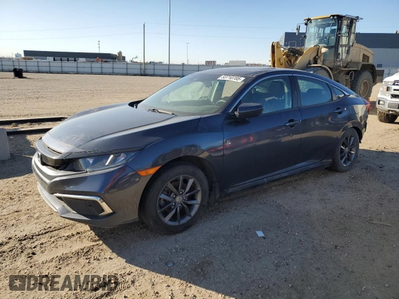 2021 Honda Civic Sedan EX with VIN 2HGFC2F74MH014116, listed as a Copart auction lot 53710705 with 0 mi miles and Salvage Title. Bid and sale history available at carsss.com. Image 1.