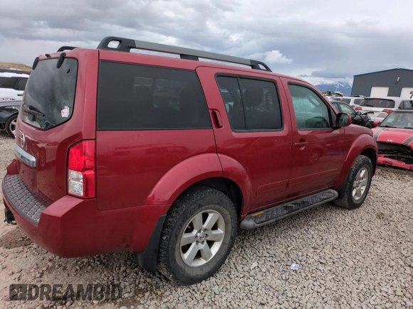 2012 Nissan Pathfinder LE z VIN 5N1AR1NB8CC620121, wystawiony jako Copart lot #49043395 z przebiegiem 179 919 mil mil oraz Szkoda całkowita • Salvage title. Historia ofert i sprzedaży dostępna na DreamBid. Obrazek 3.