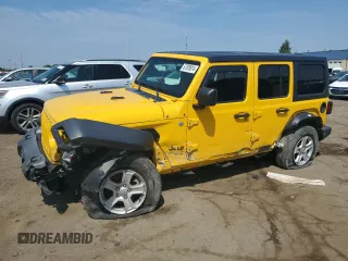 2020 Jeep Wrangler Unlimited Willys with VIN 1C4HJXDG1LW265611, listed as a Copart auction lot 67928914 with 73,516 mi miles and Salvage title. Bid and sale history available at DreamBid. Image 1.