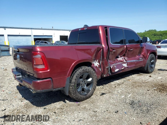 2019 Ram 1500 Limited with VIN 1C6SRFHT2KN856963, listed as a Copart auction lot 58815325 with 45,610 mi miles and Salvage title. Bid and sale history available at DreamBid. Image 3.