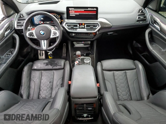 2023 BMW X3 M with VIN 5YM13EC02P9R76895, listed as a Copart auction lot 84182294 with 17,257 mi miles and Salvage title. Bid and sale history available at DreamBid. Image 8.