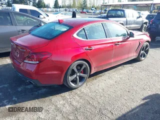 2019 Genesis G70 3.3T Advanced with VIN KMTG34LE6KU022487, listed as a IAAI auction lot 41996573 with 56,236 mi miles. Bid and sale history available at carsss.com. Image 4.