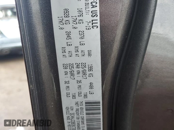 2019 Jeep Compass Latitude with VIN 3C4NJCBB3KT852044, listed as a Copart auction lot 46902925 with 49,085 mi miles and Salvage title. Bid and sale history available at DreamBid. Image 12.
