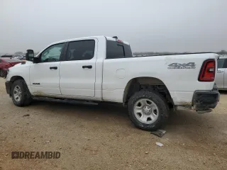 2025 Ram 1500 with VIN 1C6SRFNP3SN608731, listed as a Copart auction lot 42636735 with 7,736 mi miles and Salvage title. Bid and sale history available at DreamBid. Image 2.