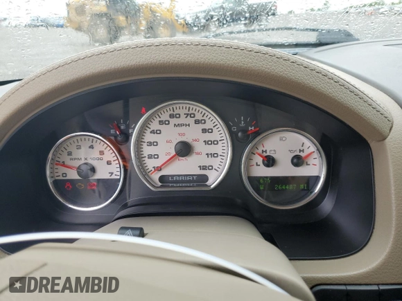 2005 Ford F-150 XLT with VIN 1FTPW12525FB16364, listed as a Copart auction lot 55019304 with 264,487 mi miles and Salvage Title. Bid and sale history available at carsss.com. Image 9.